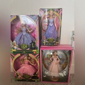 Wicked Mattel Glinda Doll Collection 4 Dolls : specialty, deluxe, singing Glinda